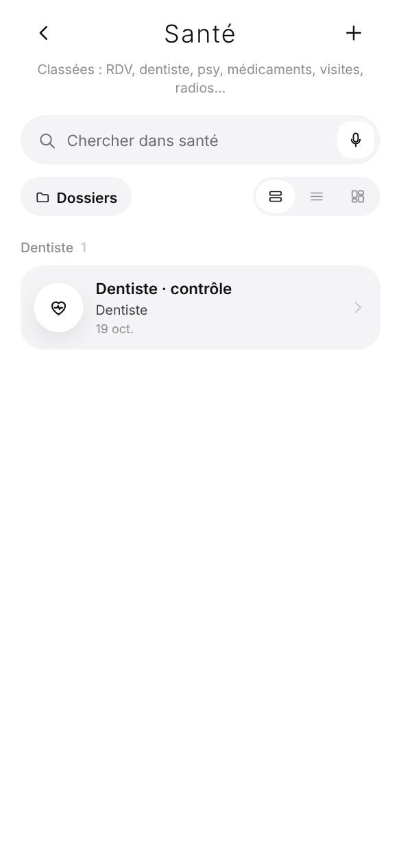 Santé : notes classées par thème