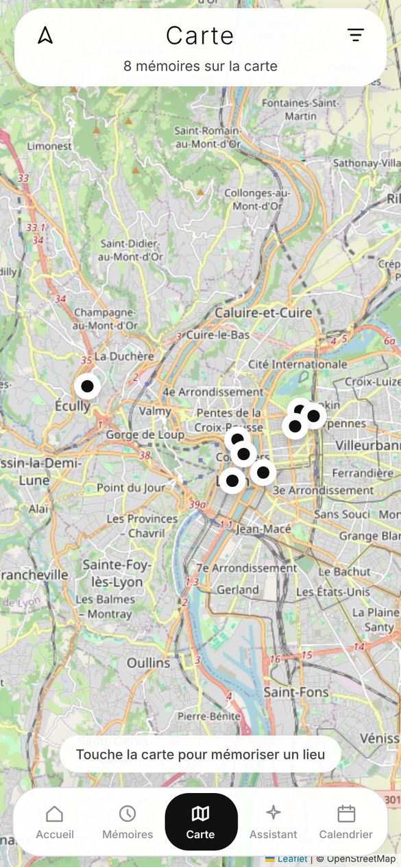 Carte des mémoires